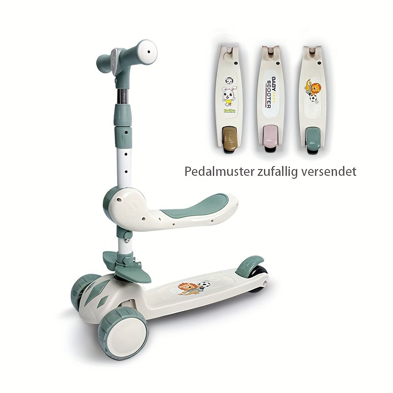 (pedal pattern randomly shipped) (shipped without battery) Foldable seat, flash wheel, cool music outdoor sports children's tricycle, Christmas, Halloween, birthday gift priority