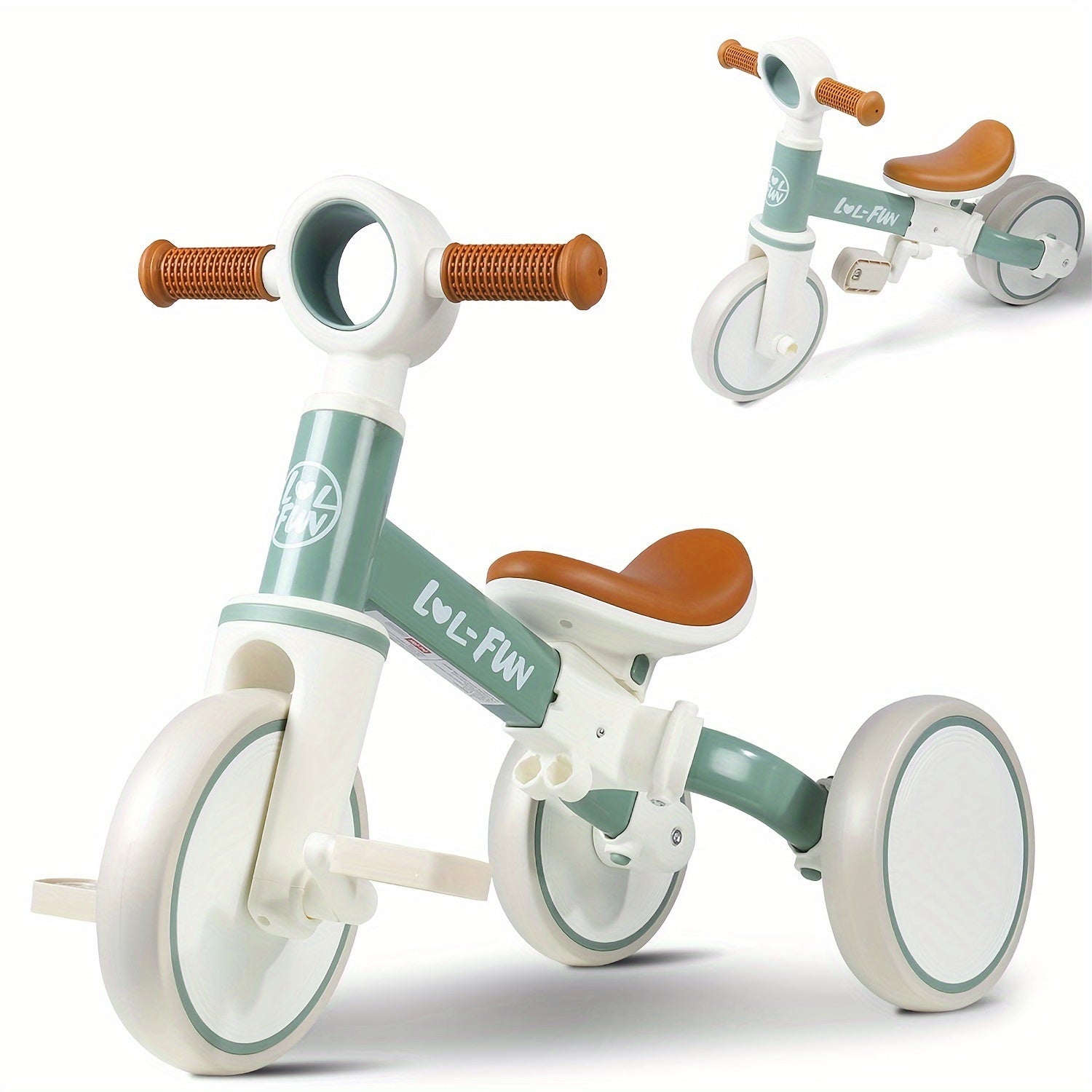 Gift for Toddlers Aged 1 to 2, This Baby Balance Bike Toy Is a Tricycle with a Removable Pedal, Designed As a 4-In-1 Present for Boys And Girls