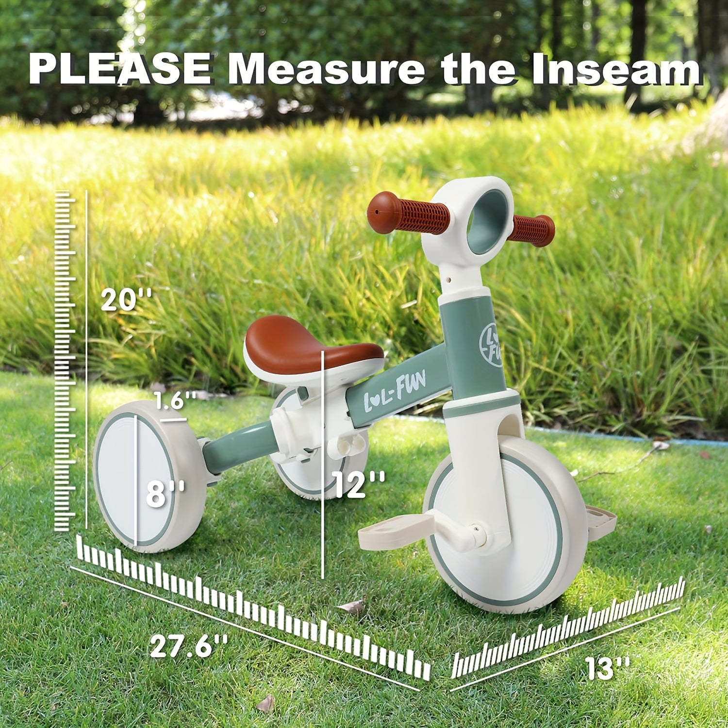 Gift for Toddlers Aged 1 to 2, This Baby Balance Bike Toy Is a Tricycle with a Removable Pedal, Designed As a 4-In-1 Present for Boys And Girls