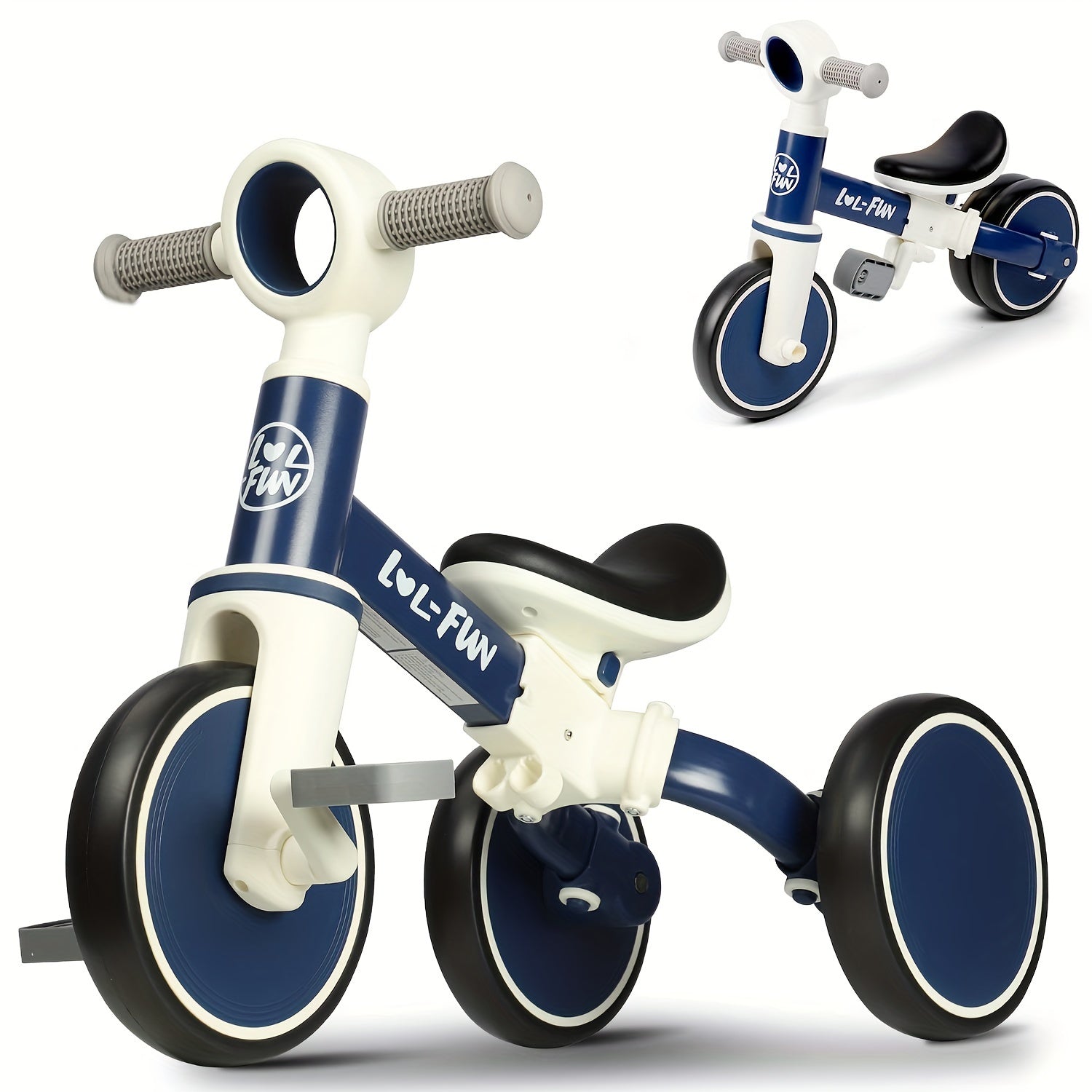Gift for Toddlers Aged 1 to 2, This Baby Balance Bike Toy Is a Tricycle with a Removable Pedal, Designed As a 4-In-1 Present for Boys And Girls