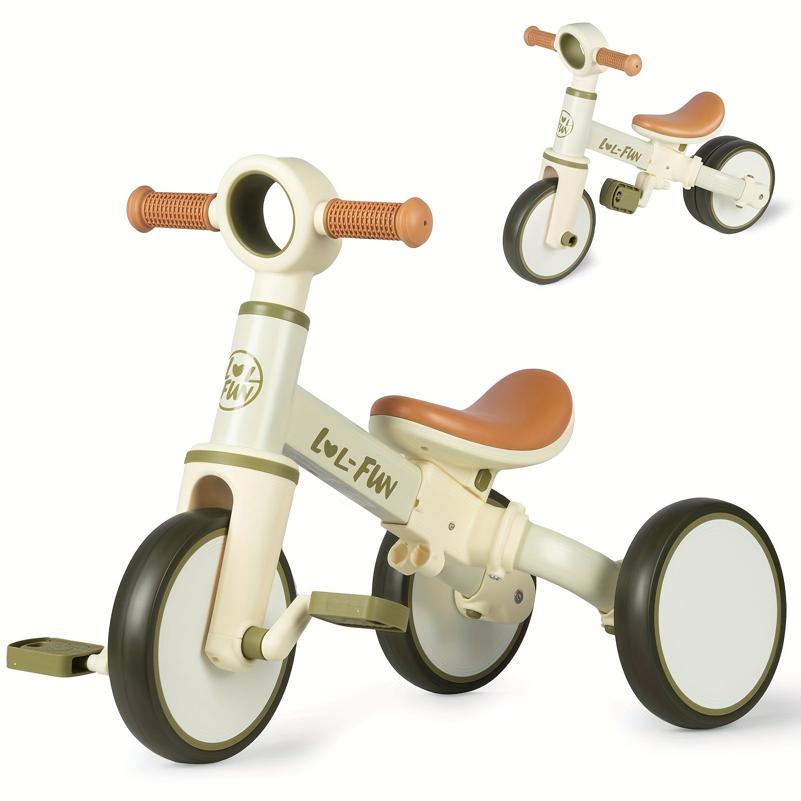 Gift for Toddlers Aged 1 to 2, This Baby Balance Bike Toy Is a Tricycle with a Removable Pedal, Designed As a 4-In-1 Present for Boys And Girls