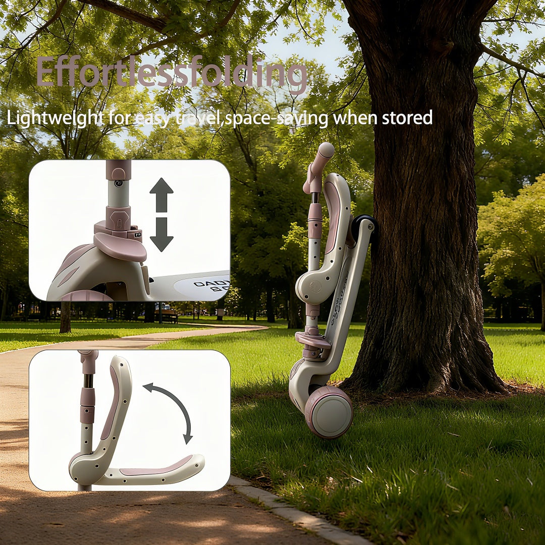 (pedal pattern randomly shipped) (shipped without battery) Foldable seat, flash wheel, cool music outdoor sports children's tricycle, Christmas, Halloween, birthday gift priority